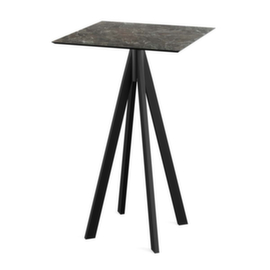 VEBA Table haute Essentials Infinity, largeur x profondeur 700 x 700 mm, panneau Galaxy Marble
