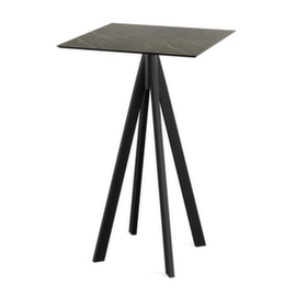 VEBA Table haute Essentials Infinity, largeur x profondeur 700 x 700 mm, panneau Midnight Marble