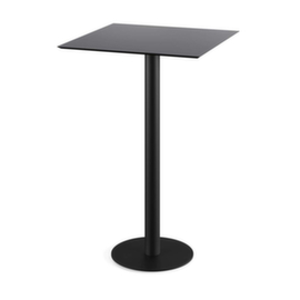VEBA Table haute Essentials Urban, largeur x profondeur 700 x 700 mm, panneau noir