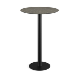 VEBA Table haute Essentials Urban, Ø 700 mm, panneau Midnight Marble