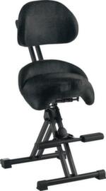meychair Siège assis-debout Futura Professional Comfort avec repose-pieds et dossier, hauteur d’assise 590 - 730 mm