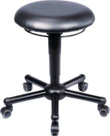 meychair tabouret pivotant Assistent Professional A19 avec revêtement en similicuir, assise noir, 5 roulettes pivotantes