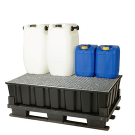 Bac de rétention PE pour fûts de 2x200 litres