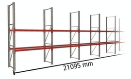 META Rayonnage à palettes MULTIPAL pour 66 palettes, largeur 21095 mm, 3 niveaux de stockage