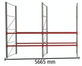 META Rayonnage à palettes MULTIPAL pour 18 palettes, largeur 5665 mm, 3 niveaux de stockage