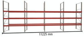 META Rayonnage à palettes MULTIPAL pour 48 palettes, largeur 11225 mm, 4 niveaux de stockage