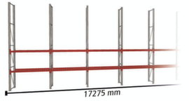 META Rayonnage à palettes MULTIPAL pour 36 palettes, largeur 17275 mm, 4 niveaux de stockage