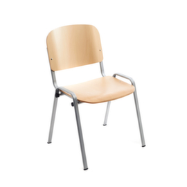 Rocada Chaise empilable en bois, nature, dossier droit