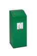 Collecteur de recyclage étiquette autocollante incl., 45 l, RAL6001 vert émeraude, couvercle vert