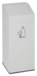 Collecteur de recyclage étiquette autocollante incl., 45 l, RAL9016 blanc signalisation, couvercle blanc