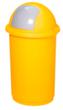 VAR Collecteur de recyclage étanche aux liquides, 50 l, jaune pastel, couvercle argent