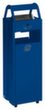 VAR Cendrier poubelle avec 2 ouvertures d'introduction, bleu gentiane