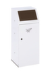 VAR Collecteur de déchets recyclables avec porte d'entrée, 69 l, RAL9016 blanc signalisation, couvercle marron