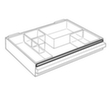 raaco bloc à tiroirs transparents robuste 250/6-3 avec cadre en métal, 6 tiroir(s), bleu foncé/transparent  S