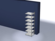 hofe Porte-documents sans vis Zone de fixation pour une utilisation des deux côtés, 7 tablettes, avec revêtement en zinc anti-corrosion