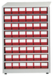Treston Grand bloc tiroirs, 48 tiroir(s), RAL7035 gris clair/rouge
