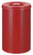 Corbeille à papier autoextinguible en acier, 110 l, rouge, partie supérieure rouge