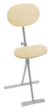 Kappes Siège assis-debout rabattable ErgoPlus® avec dossier, hauteur d’assise 550 - 900 mm, piètement gris clair