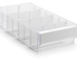 Treston bac pour petites pièces transparent avec grande poignée encastrée, transparent, profondeur 400 mm  S
