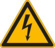 Panneau d'avertissement tension électrique, panneau d'information