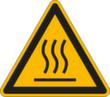 Panneau d'avertissement surface chaude, panneau d'information