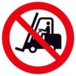 Panneau d'interdiction interdit aux véhicules de manutention, panneau d'information, Standard