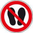 Panneau d'interdiction Interdiction de marcher sur la surface, étiquette, Standard