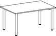 Gera Table de conférence Basis, largeur x profondeur 1200 x 800 mm, panneau gris clair  S