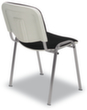 Nowy Styl Chaise polyvalente avec coque de dossier en plastique, assise tissu (100 % polyester), noir