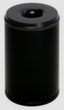 VAR Corbeille à papier avec tête étouffoir, 50 l, RAL9005 noir foncé, partie supérieure noir