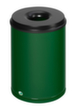 VAR Corbeille à papier avec tête étouffoir, 50 l, RAL6001 vert émeraude, partie supérieure noir