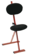 Kappes Siège assis-debout rabattable ErgoPlus® avec dossier, hauteur d’assise 550 - 900 mm, assise gris foncé