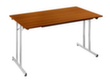 Table pliante polyvalente gerbable, largeur x profondeur 1600 x 800 mm, panneau cerisier