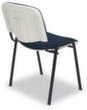 Nowy Styl Chaise polyvalente avec coque de dossier en plastique, assise tissu (100 % polyester), bleu foncé