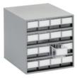 Treston petit bloc tiroirs, 16 tiroir(s), RAL7035 gris clair/transparent