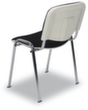 Nowy Styl Chaise polyvalente avec coque de dossier en plastique, assise tissu (100 % polyester), gris foncé