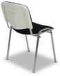Nowy Styl Chaise polyvalente avec coque de dossier en plastique, assise tissu (100 % polyester), bleu foncé