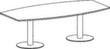Gera Table de conférence Basis, largeur x profondeur 2400 x 800 mm, panneau gris clair  S