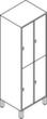 C+P Armoire vestiaire Evolo gris clair avec 2x2 compartiments + avec portes déco Missing translation S