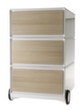 Paperflow Caisson mobile easyBox, 3 tiroir(s), blanc/hêtre