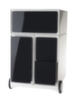 Paperflow Conteneur à roulettes easyBox avec tiroir HR, 3 tiroir(s), blanc/noir