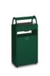 VAR Cendrier poubelle avec 2 ouvertures d'introduction, vert mousse  S