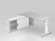 Table de rallonge pour buffet bas, largeur x profondeur 1600 x 800 mm, plaque gris