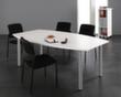 Gera Table de conférence Basis, largeur x profondeur 2000 x 800 mm, panneau blanc