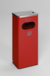 VAR Cendrier poubelle avec 1 ouverture d'introduction, RAL3000 rouge vif