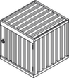 Säbu Box de stockage avec toit relevable  S