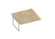 Quadrifoglio Table de rallonge Practika pour bureau Bench avec piètement à patins, largeur x profondeur 1600 x 1600 mm, plaque chêne