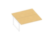 Quadrifoglio Table de rallonge Practika pour bureau Bench avec piètement à patins, largeur x profondeur 1600 x 1600 mm, plaque hêtre