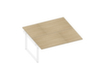 Quadrifoglio Table de rallonge Practika pour bureau Bench avec piètement à patins, largeur x profondeur 1600 x 1600 mm, plaque chêne
