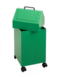 stumpf Conteneur de matériaux recyclables ignifugés, 45 l, RAL6024 vert signalisation, couvercle RAL6024 vert signalisation  S